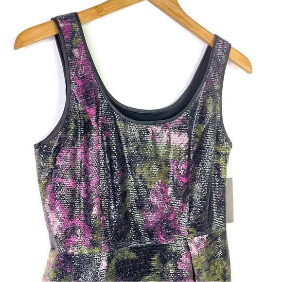 Donna Ricco Sequin Floral Dress Purple Black 4 New! - Picture 6 of 10